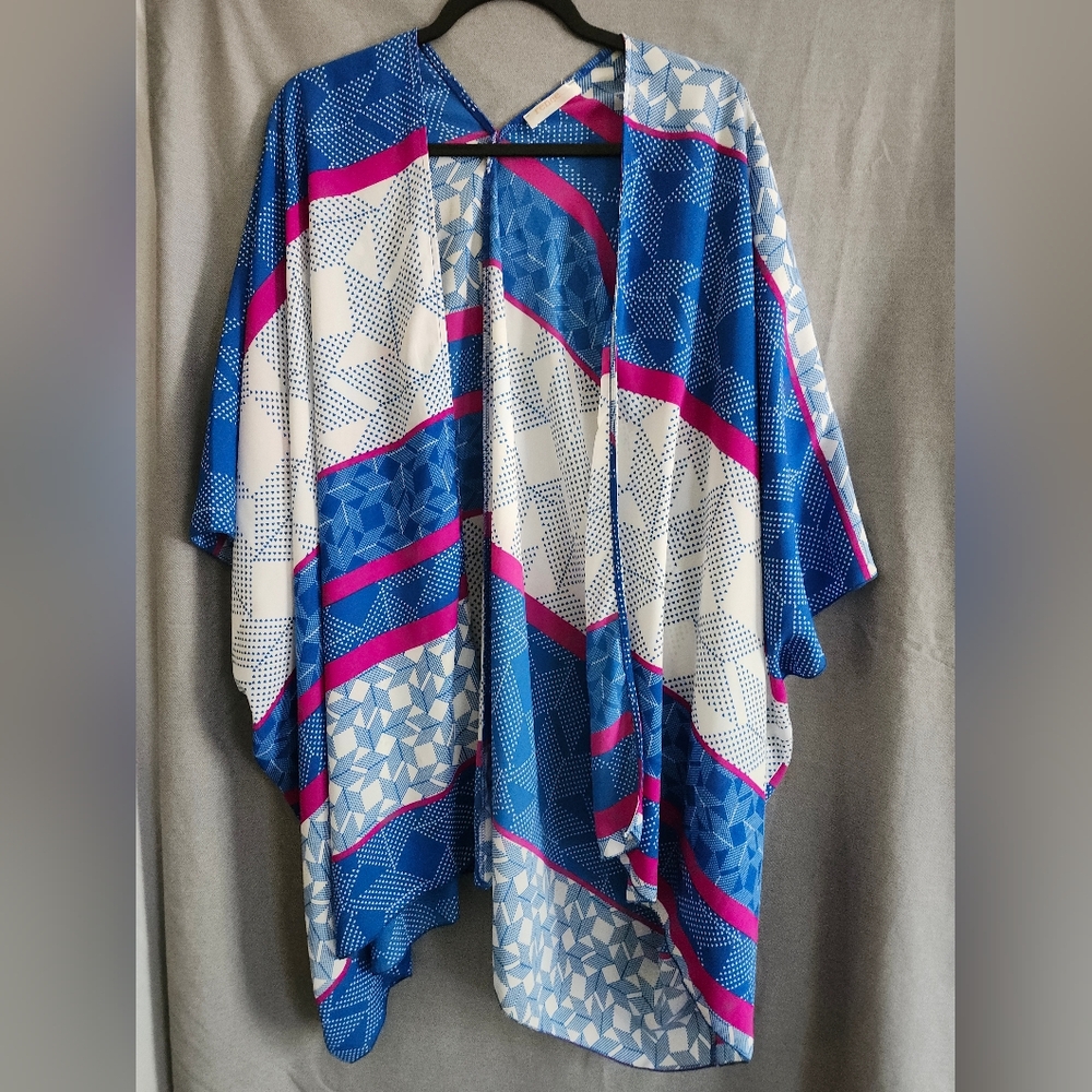 Colorful Geometric Kimono Bathing Suit Cover